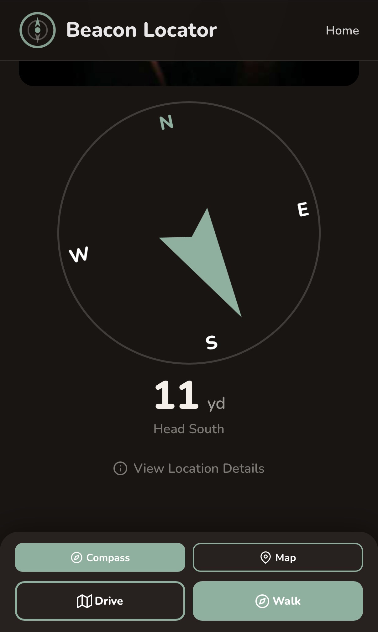 Beacon compass
